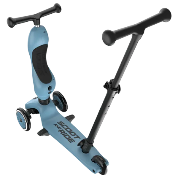 Trotinetă pentru copii cu trei roți Scoot and Ride Highwaykick 1 Push and Go () 50 kg/ Blue photo 9