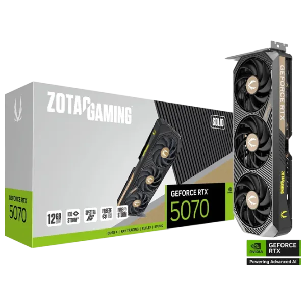 Placă video Zotac GeForce RTX 5070 GAMING SOLID PCI Express x16 5.0 / 12 GB photo 6