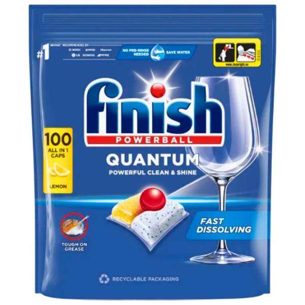 Capsule FINISH Quantum Lemon comprimate / pentru îndepartarea murdăriei photo 1