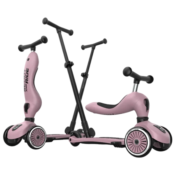 Trotinetă pentru copii cu trei roți Scoot and Ride Highwaykick 1 Push and Go () 50 kg/ Pink photo 3