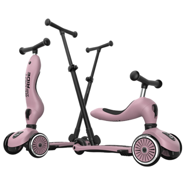 Trotinetă pentru copii cu trei roți Scoot and Ride Highwaykick 1 Push and Go () 50 kg/ Pink photo 3