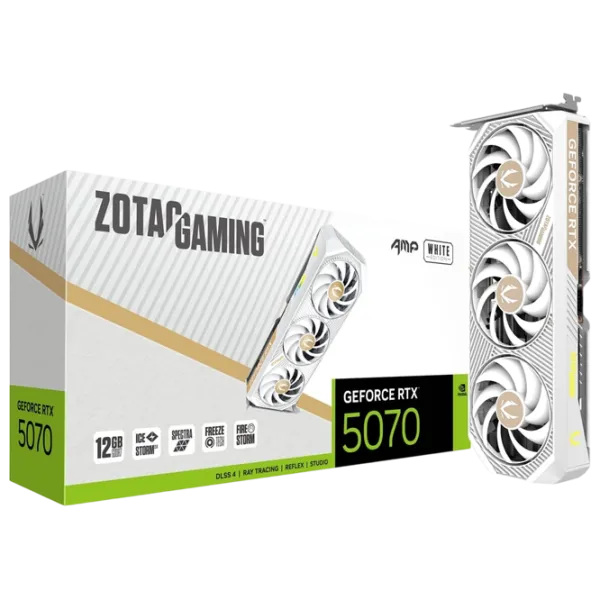 Placă video Zotac GeForce RTX 5070 GAMING AMP White Edition PCI Express x16 5.0 / 12 GB photo 6