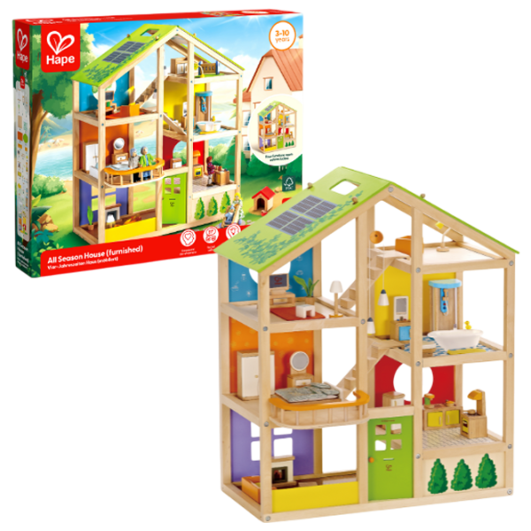 Căsuță pentru păpuși Hape All Season House E3401 accesorii pentru păpuși / 3+ photo 1 Căsuță pentru păpuși Hape All Season House E3401 accesorii pentru păpuși / 3+ photo 1