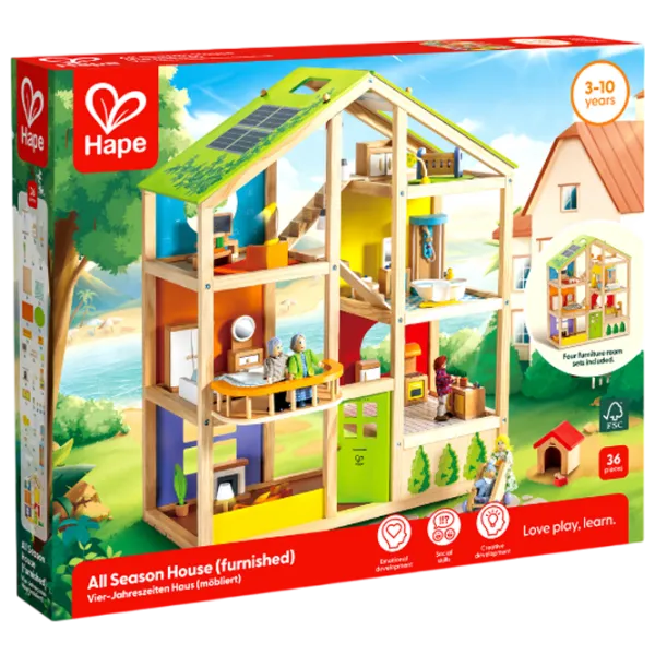 Căsuță pentru păpuși Hape All Season House E3401 accesorii pentru păpuși / 3+ photo 3 Căsuță pentru păpuși Hape All Season House E3401 accesorii pentru păpuși / 3+ photo 3