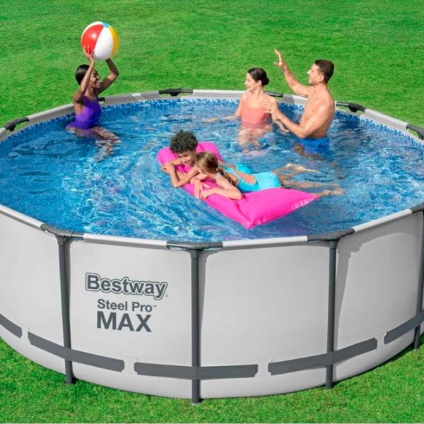 Piscină Bestway 56260BW 9150 l/ Cu cadru/ White Gray photo 5 Piscină Bestway 56260BW 9150 l/ Cu cadru/ White Gray photo 5