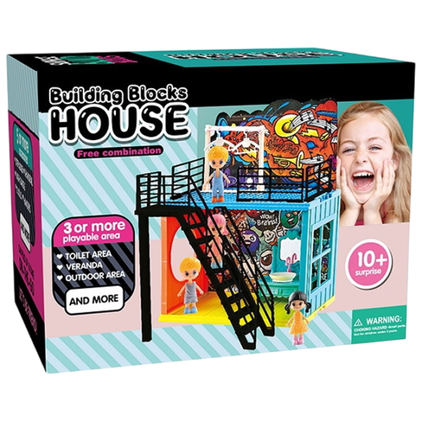Căsuță pentru păpuși Essa Toys Building Blocks House 2101-D accesorii pentru păpuși / 10+ photo 1
