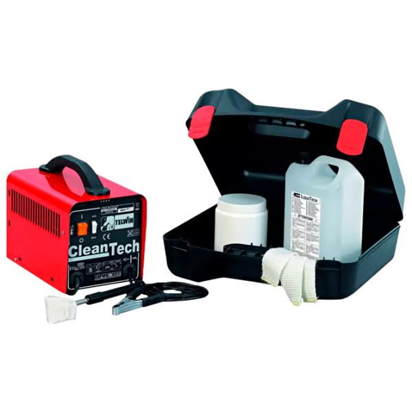 Aparat pentru curățarea inoxului după sudare TELWIN CLEANTECH 100 220 V semiautomat (MIG/MAG) , cu gaz inert (TIG) / Red photo 1