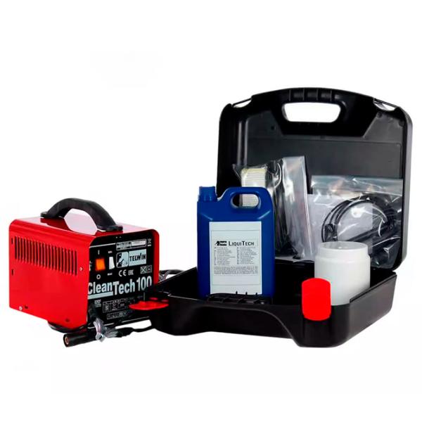 Aparat pentru curățarea inoxului după sudare TELWIN CLEANTECH 100 220 V semiautomat (MIG/MAG) , cu gaz inert (TIG) / Red photo 2