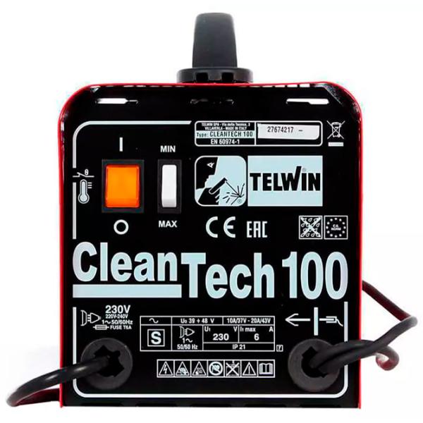 Aparat pentru curățarea inoxului după sudare TELWIN CLEANTECH 100 220 V semiautomat (MIG/MAG) , cu gaz inert (TIG) / Red photo 6