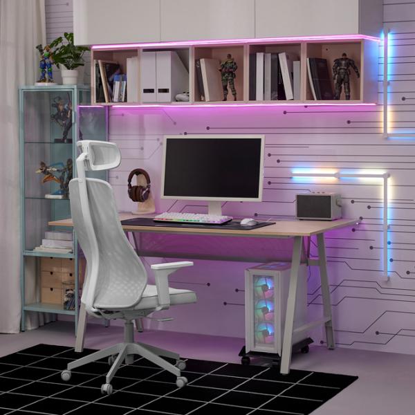 Компьютерный стол Ikea Utespelare МДФ / Grey photo 6