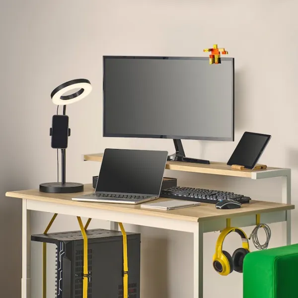 Masă gaming Ikea Utvisning MDF / White photo 6