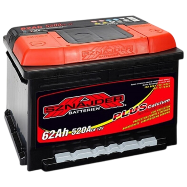 Авто аккумулятор Snaider Plus 520 A / 62 Ач  photo 1