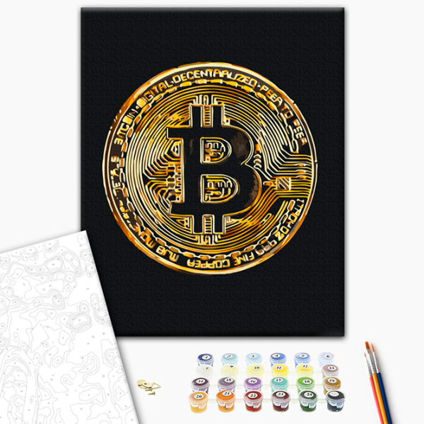 Картина по номерам BrushMe Биткойн BS53975FC 50 x 40 см / Вертикальная photo 3 Картина по номерам BrushMe Биткойн BS53975FC 50 x 40 см / Вертикальная photo 3