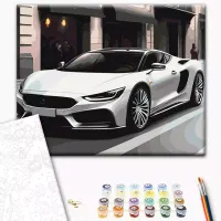 Картина по номерам BrushMe Машины в мегаполисе BS53756FC 50 x 40 см / Горизонтальная photo 3