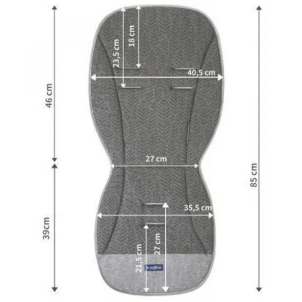 Матрасик для коляски Zaffiro Airy Wool  Шерсть, Полиэстер / Нет рисунка / Серый photo 5