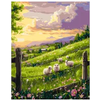 Pictură pe numere BrushMe Poienița de primăvară BS54293FC 50 x 40 cm / Verticală