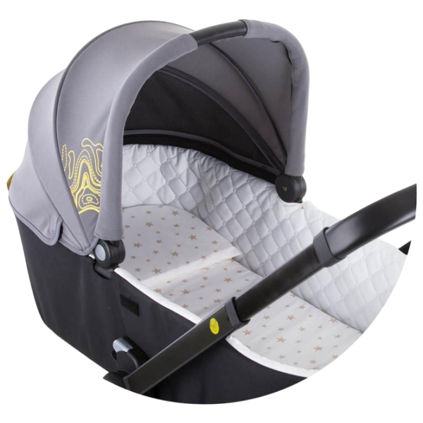 Матрасик для коляски Chipolino Memory Foam  Хлопок, Пена / Звезды / Синий photo 2