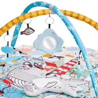 Covoraş pentru joc KinderKraft Smartplay Sea (SEAKPSMSE00MUL0000) 0+/ Rotund/ Gray photo 4