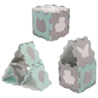Covoraş pentru joc KinderKraft Luno Sharpes (KPLUSH00MIN0000) 0+/ Pătrat/ Gray photo 4
