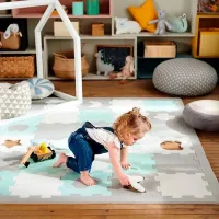 Covoraş pentru joc KinderKraft Luno Sharpes (KPLUSH00MIN0000) 0+/ Pătrat/ Gray photo 7
