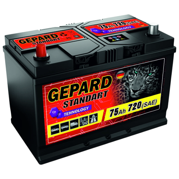 Авто аккумулятор Gepard Standart 720A / 75 Ач  photo 1