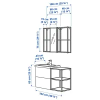 Seturi mobilă de baie Ikea Enhet/Tvallen/Ensen PAL / White photo 7