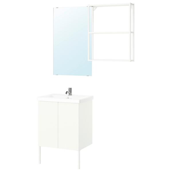 Наборы мебели для ванной комнаты Ikea Enhet/Tvallen/Pilkan ЛДСП / White photo 1