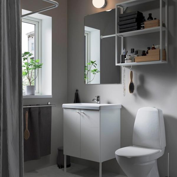 Наборы мебели для ванной комнаты Ikea Enhet/Tvallen/Pilkan ЛДСП / White photo 3