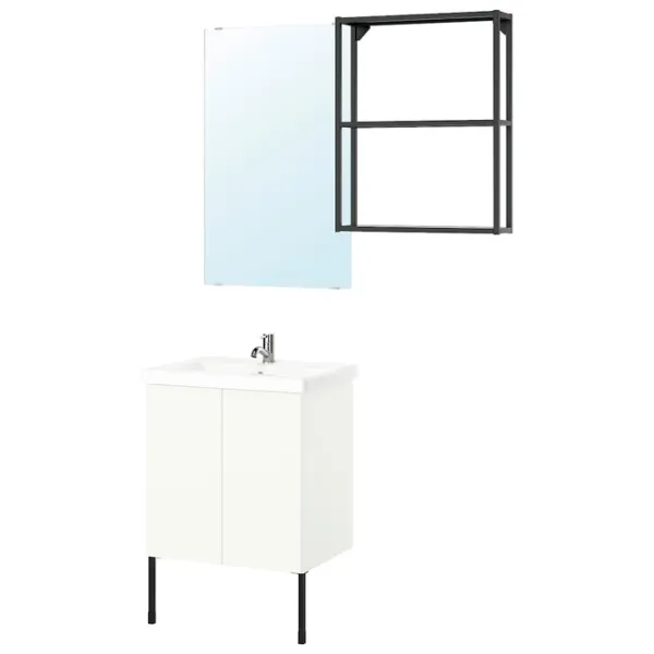 Seturi mobilă de baie Ikea Enhet/Tvallen/Pilkan PAL / Antracit photo 1 Seturi mobilă de baie Ikea Enhet/Tvallen/Pilkan PAL / Antracit photo 1