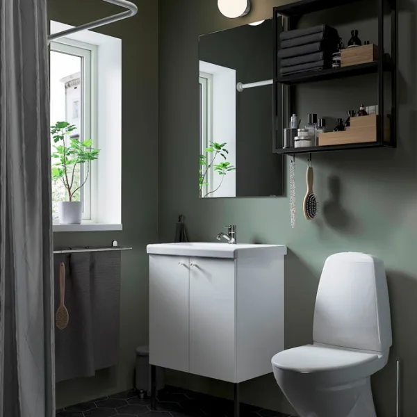 Seturi mobilă de baie Ikea Enhet/Tvallen/Pilkan PAL / Antracit photo 3 Seturi mobilă de baie Ikea Enhet/Tvallen/Pilkan PAL / Antracit photo 3