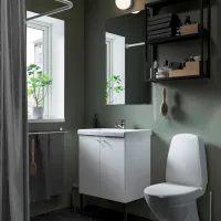 Наборы мебели для ванной комнаты Ikea Enhet/Tvallen/Pilkan ЛДСП / Antracit photo 3