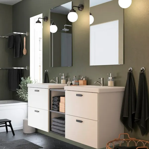Seturi mobilă de baie Ikea Enhet/Lettan/Pilkan MDF / White photo 3 Seturi mobilă de baie Ikea Enhet/Lettan/Pilkan MDF / White photo 3