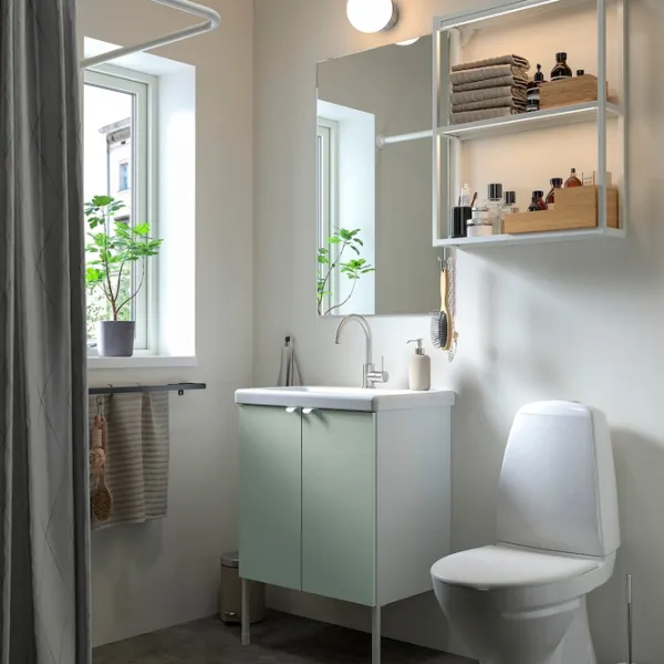 Seturi mobilă de baie Ikea Enhet/Tvallen/Glypen PAL / White photo 5