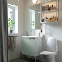 Наборы мебели для ванной комнаты Ikea Enhet/Tvallen/Glypen ЛДСП / White photo 5