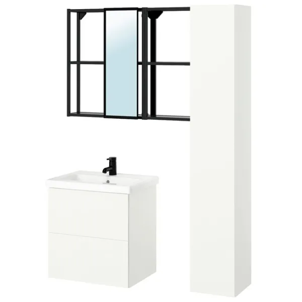 Наборы мебели для ванной комнаты Ikea Enhet/Tvallen/Saljen МДФ / White photo 1 Наборы мебели для ванной комнаты Ikea Enhet/Tvallen/Saljen МДФ / White photo 1