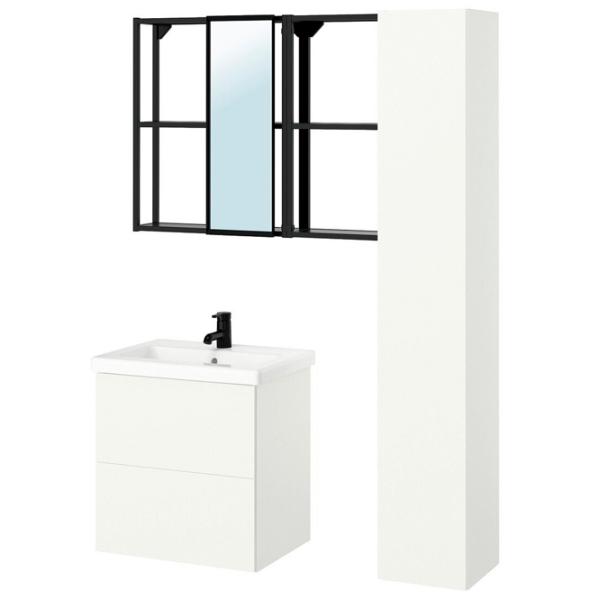 Наборы мебели для ванной комнаты Ikea Enhet/Tvallen/Saljen МДФ / White photo 1 Наборы мебели для ванной комнаты Ikea Enhet/Tvallen/Saljen МДФ / White photo 1