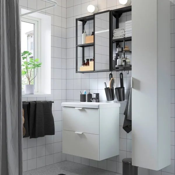 Наборы мебели для ванной комнаты Ikea Enhet/Tvallen/Saljen МДФ / White photo 2 Наборы мебели для ванной комнаты Ikea Enhet/Tvallen/Saljen МДФ / White photo 2