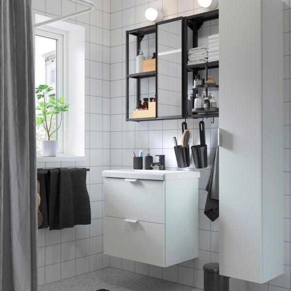 Наборы мебели для ванной комнаты Ikea Enhet/Tvallen/Saljen МДФ / White photo 2 Наборы мебели для ванной комнаты Ikea Enhet/Tvallen/Saljen МДФ / White photo 2