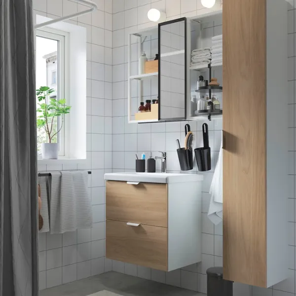 Наборы мебели для ванной комнаты Ikea Enhet/Tvallen/Brogrund МДФ / White photo 2 Наборы мебели для ванной комнаты Ikea Enhet/Tvallen/Brogrund МДФ / White photo 2
