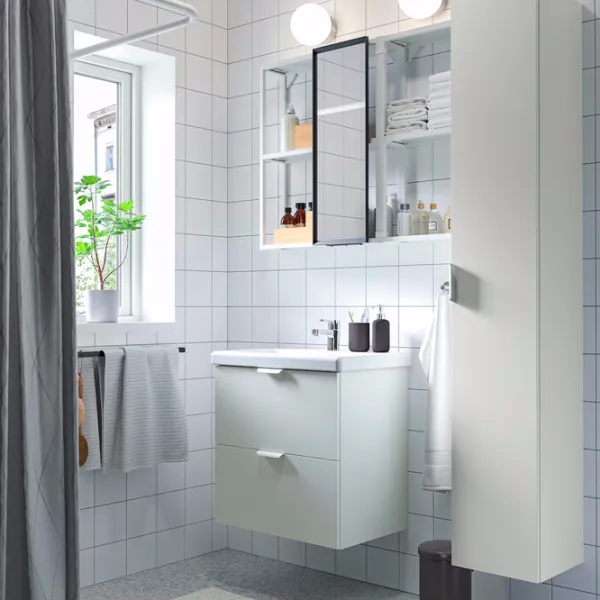 Наборы мебели для ванной комнаты Ikea Enhet/Tvallen/Ensen МДФ / White photo 3 Наборы мебели для ванной комнаты Ikea Enhet/Tvallen/Ensen МДФ / White photo 3