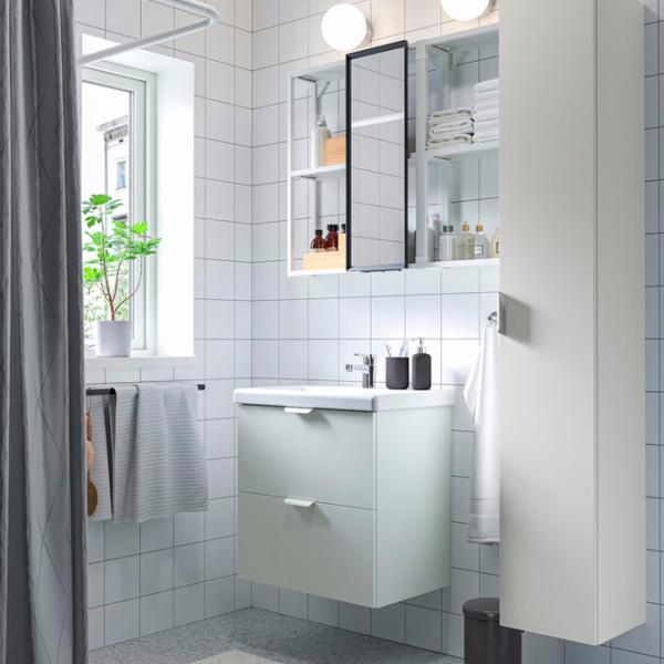 Наборы мебели для ванной комнаты Ikea Enhet/Tvallen/Ensen МДФ / White photo 3 Наборы мебели для ванной комнаты Ikea Enhet/Tvallen/Ensen МДФ / White photo 3