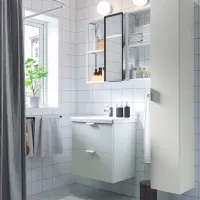 Seturi mobilă de baie Ikea Enhet/Tvallen/Ensen MDF / White photo 3