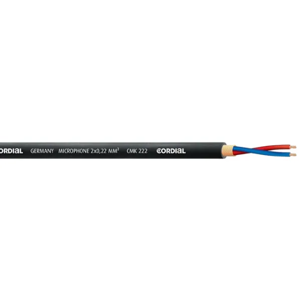 Cablu audio Cordial CMK 222-BK PVC / Black photo 1