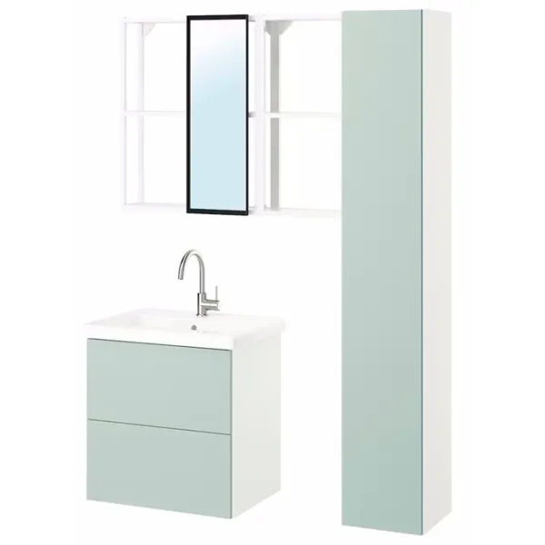 Наборы мебели для ванной комнаты Ikea Enhet/Tvallen/Glypen МДФ / White photo 1 Наборы мебели для ванной комнаты Ikea Enhet/Tvallen/Glypen МДФ / White photo 1