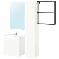 Наборы мебели для ванной комнаты Ikea Enhet/Tvallen/Pilkan МДФ / White photo 6