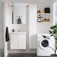 Наборы мебели для ванной комнаты Ikea Enhet/Tvallen/Pilkan МДФ / White photo 2