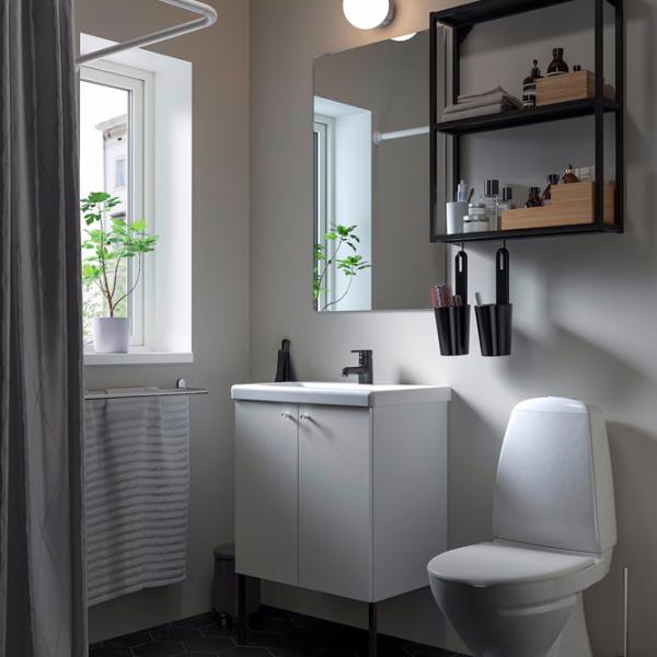 Наборы мебели для ванной комнаты Ikea Enhet/Tvallen/Saljen МДФ / Antracit photo 2 Наборы мебели для ванной комнаты Ikea Enhet/Tvallen/Saljen МДФ / Antracit photo 2