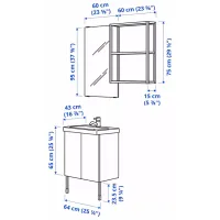 Seturi mobilă de baie Ikea Enhet/Tvallen/Saljen MDF / Antracit photo 3