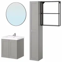 Seturi mobilă de baie Ikea Enhet/Tvallen/Pilkan MDF / Gray