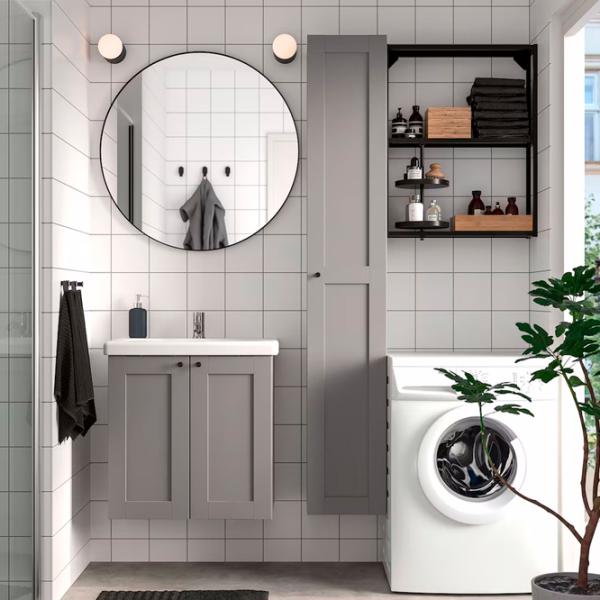 Наборы мебели для ванной комнаты Ikea Enhet/Tvallen/Pilkan МДФ / Серый photo 3 Наборы мебели для ванной комнаты Ikea Enhet/Tvallen/Pilkan МДФ / Серый photo 3